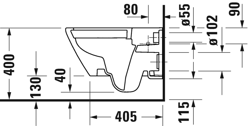 Подвесной унитаз Duravit D-Neo 2577090000, белый