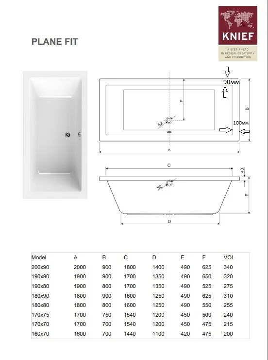 Акриловая ванна Knief Aqua Plus 0400-101 белый