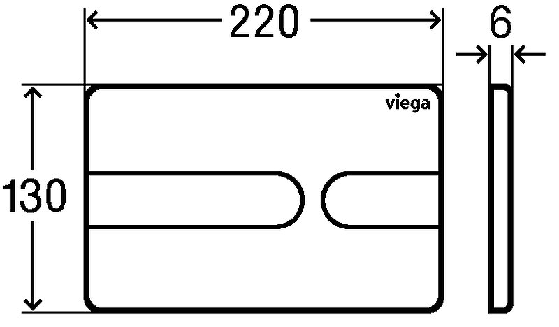 Клавиша смыва Viega Prevista Visign for Style 23 8613.1 773175, черный