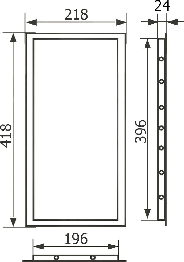 Настенный люк Evecs Л2040 Gray Metal хром матовый