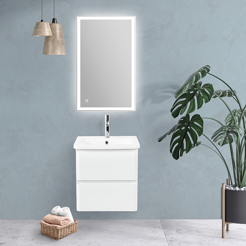 Тумба под раковину BelBagno ALBANO-CER-500-2C-SO-BL 50 см, Bianco Lucido