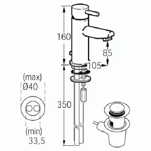 Смеситель для раковины Jado Geometry H4233 хром