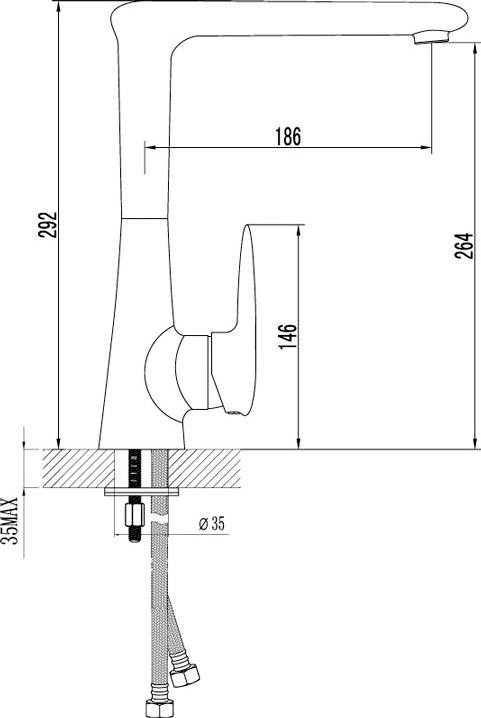 Смеситель Lemark Status LM4405C для кухонной мойки