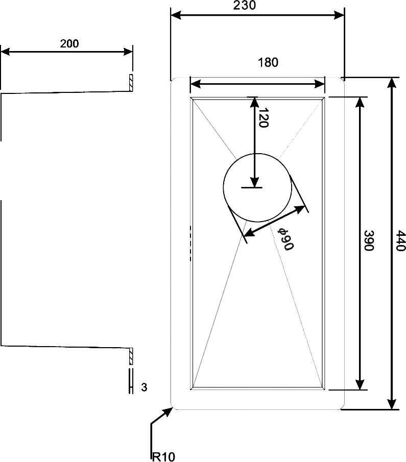 Кухонная мойка Zorg Inox X-2344, сталь