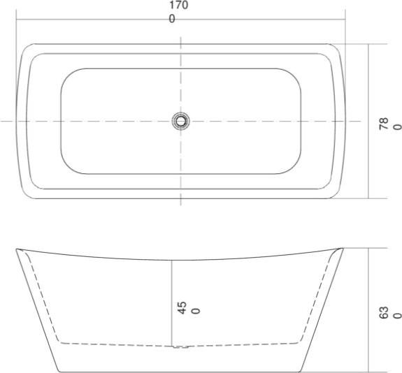 Акриловая ванна Aquatek Верса 170x78 см AQ-4777, белый