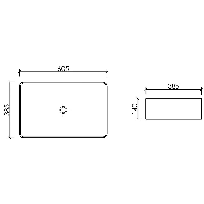 Раковина накладная Ceramica Nova Element CN6065 белый