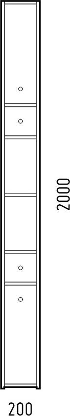 Шкаф-пенал Corozo Энри 20 Z2 SD-00000582, белый