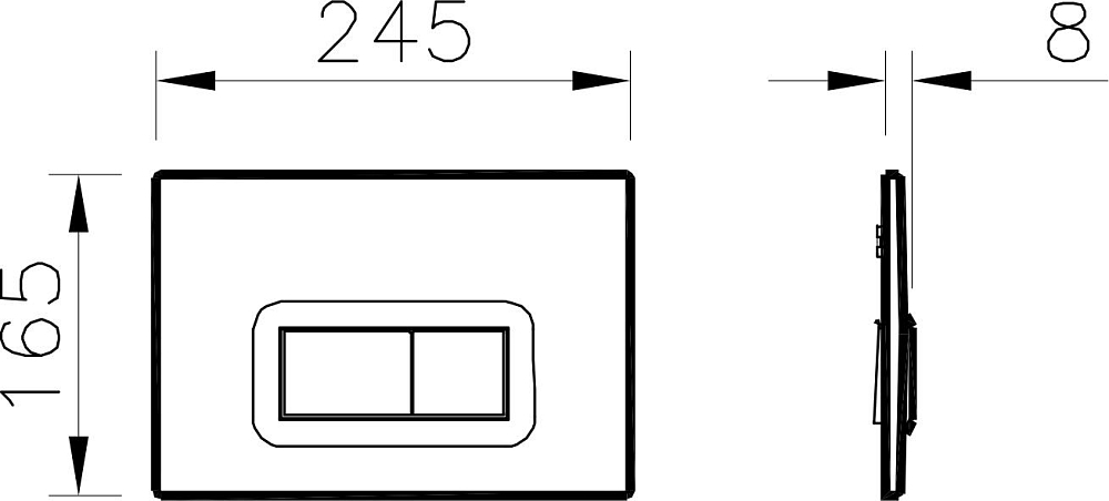 Комплект VitrA S20 9004B003-7204 кнопка хром