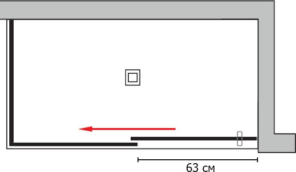 Душевой уголок GuteWetter Slide Rectan GK-863B левая 140x70 см, стекло бесцветное, профиль хром
