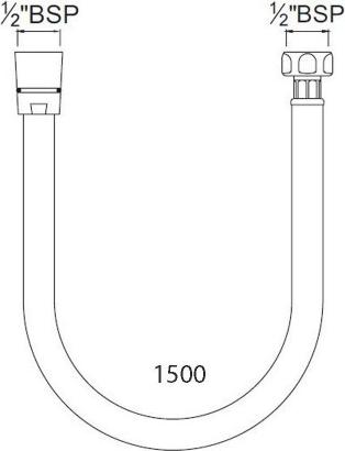 Шланг для душа 150 см Jaquar SHA-CHR-571, хром