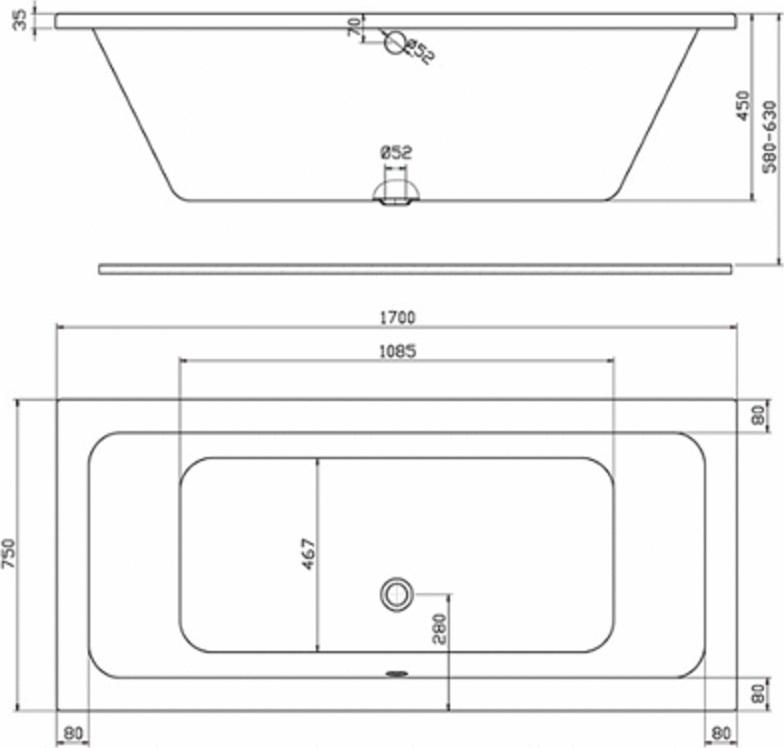 Акриловая ванна KOLO Modo XWP1171000