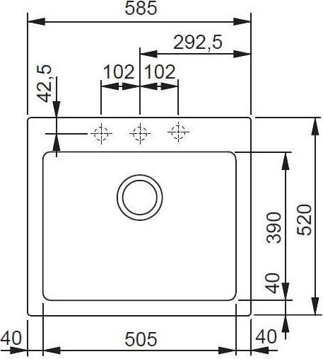 Кухонная мойка 58 см Franke Maris MRG 610-58 3,5" 114.0198.952, шоколад