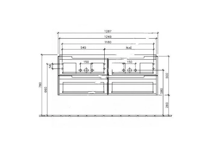 Тумба под раковину Villeroy&Boch Subway 2.0 A69800FP серый, черный