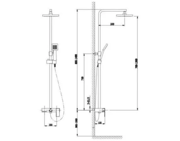 Душевая система Timo Selene SX-1041/00 chrome хром