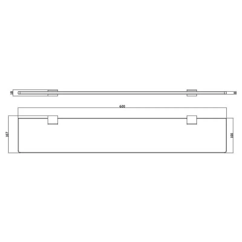 Полка Rav-Slezak Nil NLA0900/60 хром