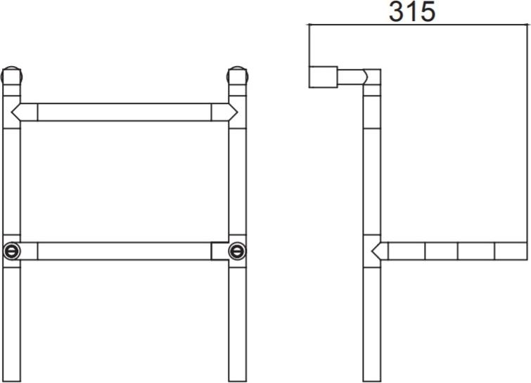 Полотенцесушитель электрический Margaroli Sereno 584-8 BOX 58447508PCRB, хром