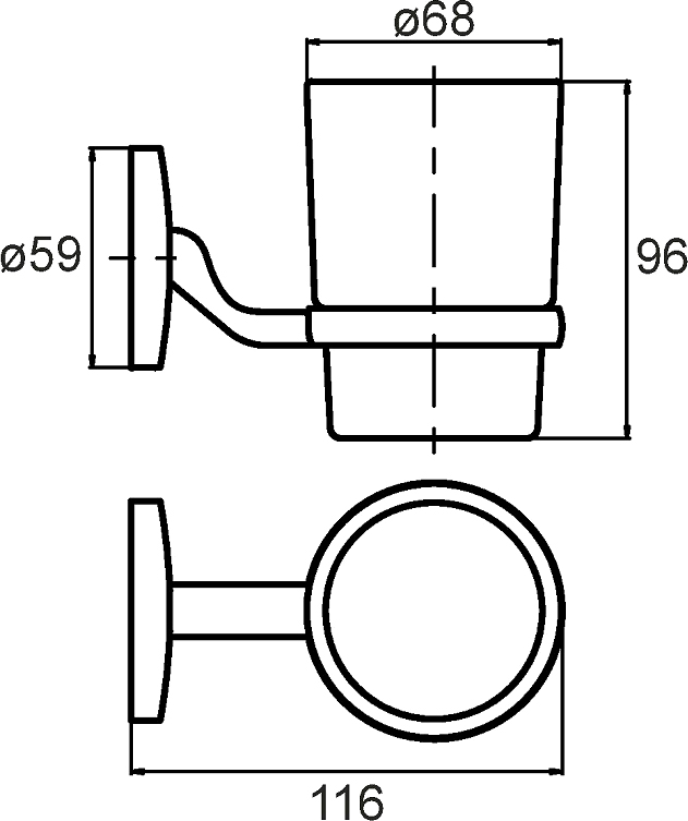 Стакан Milardo Cadiss CADSMG0M45