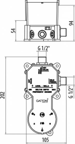 Скрытая часть Gattoni GBOX SC0500000