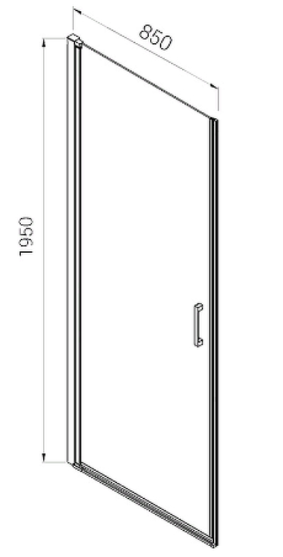 Душевая дверь Vincea Alpha VDP-3AL850MT 85x195 см, хром, стекло текстурное