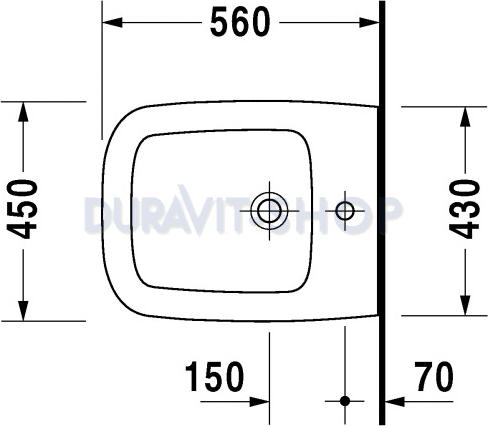 Подвесное биде Duravit Esplanade 2265100000