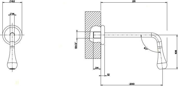 Излив с удаленным управлением Gessi Goccia 33715#279, белый