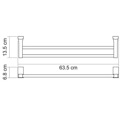 Полотенцедержатель WasserKRAFT Leine К-5000 K-5040 хром