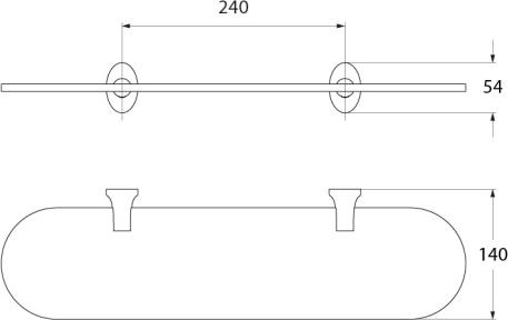 Полка Iddis Leaf LEASBG0I44 хром