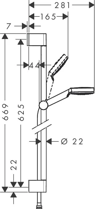 Душевой гарнитур Hansgrohe Crometta 26535400 хром, белый