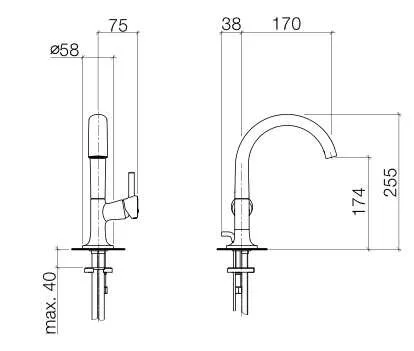 Смеситель для раковины Dornbracht LaFleur 33 500 955-00 хром