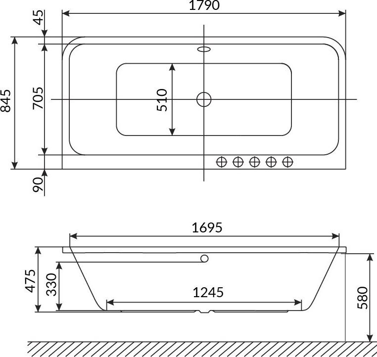 Акриловая ванна Excellent Arana 180x85 WAEX.ARA18WH