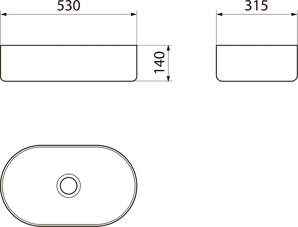 Умывальник Point Виктория 53 PN43061, белый