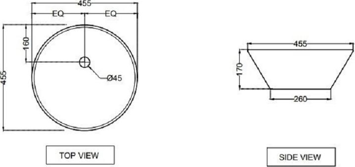 Раковина 46 см Jaquar JDS JDS-WHT-25905