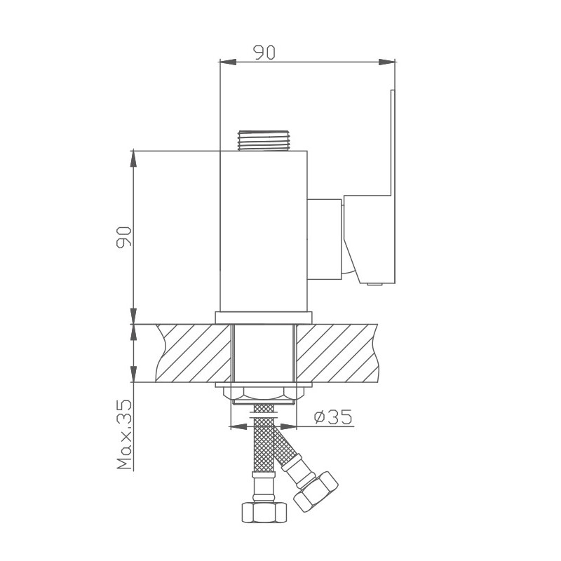 Основание для смесителя Haiba HB73802 сталь