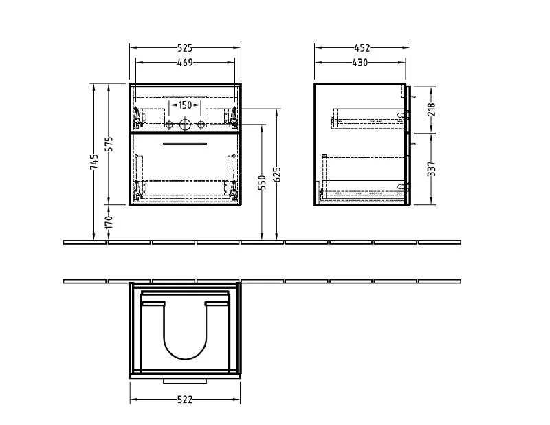 Тумба под раковину Villeroy&Boch Verity Design B02000DH белый