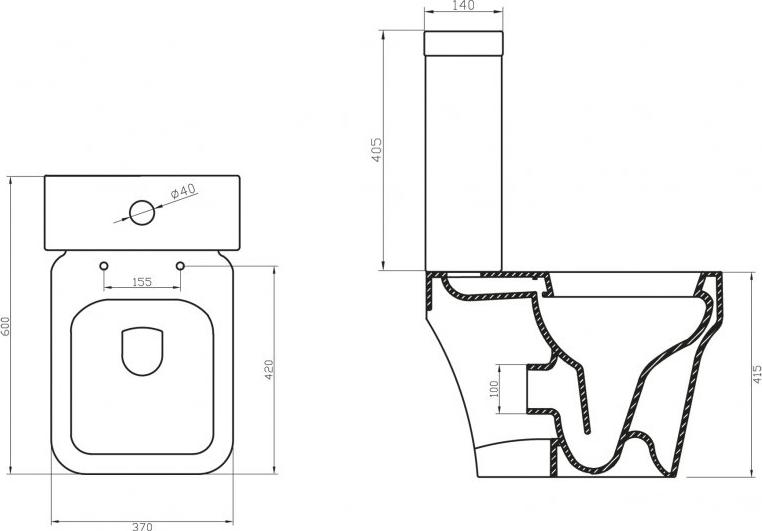 Унитаз-компакт BelBagno Janice BB124CP с бачком BB124T