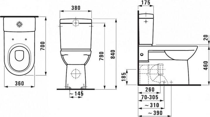 Чаша для унитаза Laufen Pro 8.2495.5.000.000.1