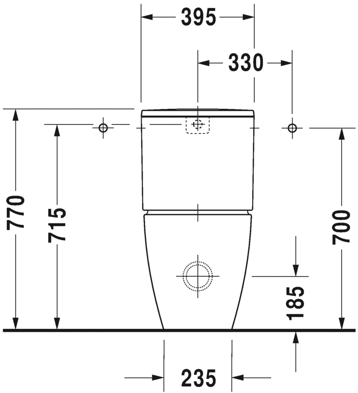 Чаша для унитаза-компакта Duravit ME by Starck 2170090000