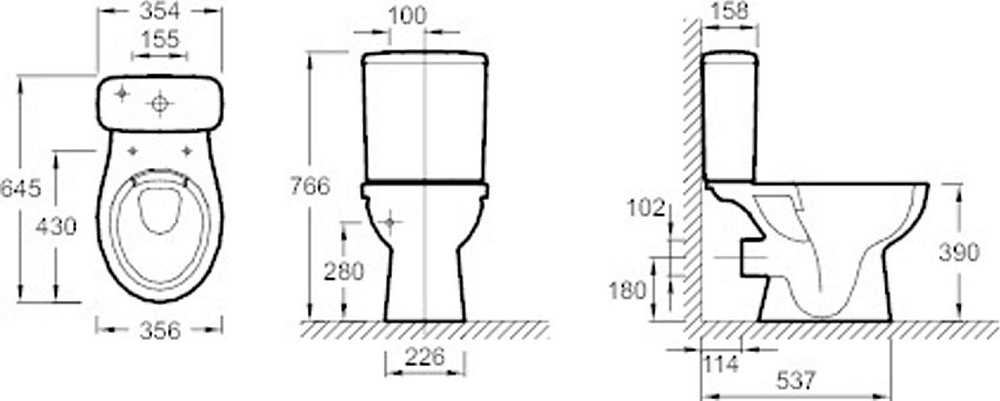 Унитаз Jacob Delafon Patio UJV102-00 с бачком ETB212-00