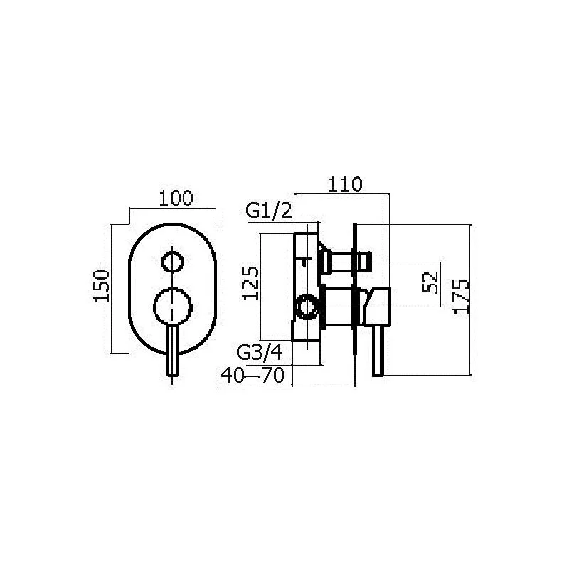 Смеситель для ванны с душем Plumberia Selection Ixo XO1001BO белый