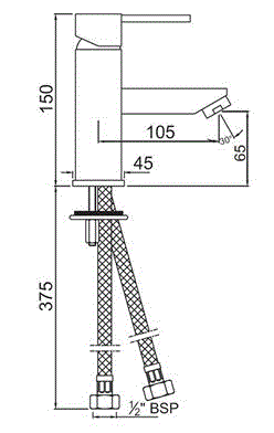 Смеситель для раковины Jaquar DRC-CHR-37011B