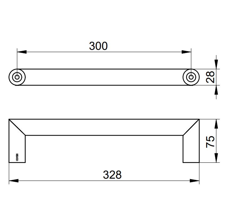 Поручни для ванной Keuco Reva 12807370000