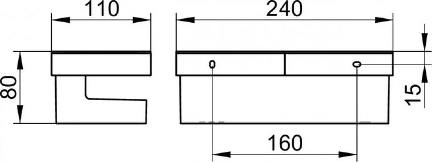 Полка 24 см Keuco Collection Moll 12758010001