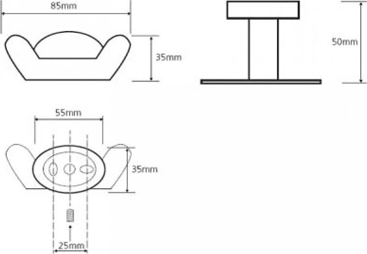 Крючок для полотенец Bemeta Oval 118406031 хром