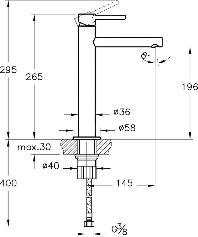 Смеситель для раковины VitrA Origin A42557, хром