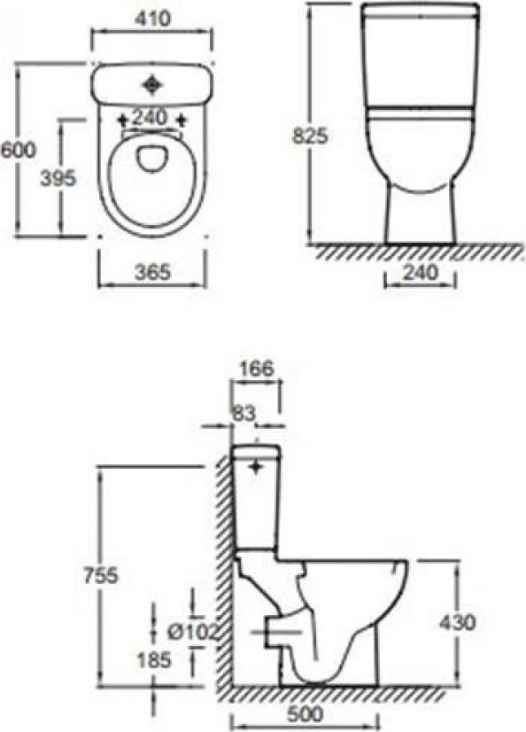 Бачок для унитаза Jacob Delafon ODEON UP E4708-00 реверсивный