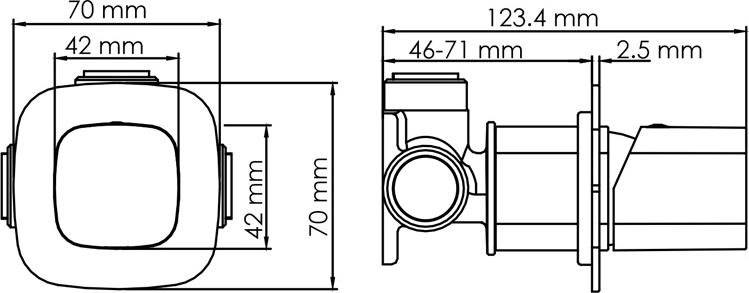 Смеситель для душа WasserKRAFT Naab 8651M, хром