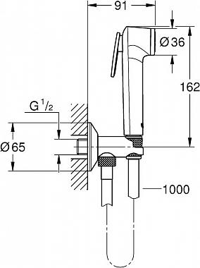 Гигиенический душ Grohe BauClassic 124902