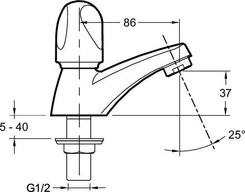 Кран для раковины Jacob Delafon Galeo E72923-CP, хром