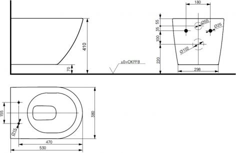 Подвесной унитаз TOTO NC Washlet GL 2.0 CW762Y с сиденьем с функцией биде TCF6532G#NW1