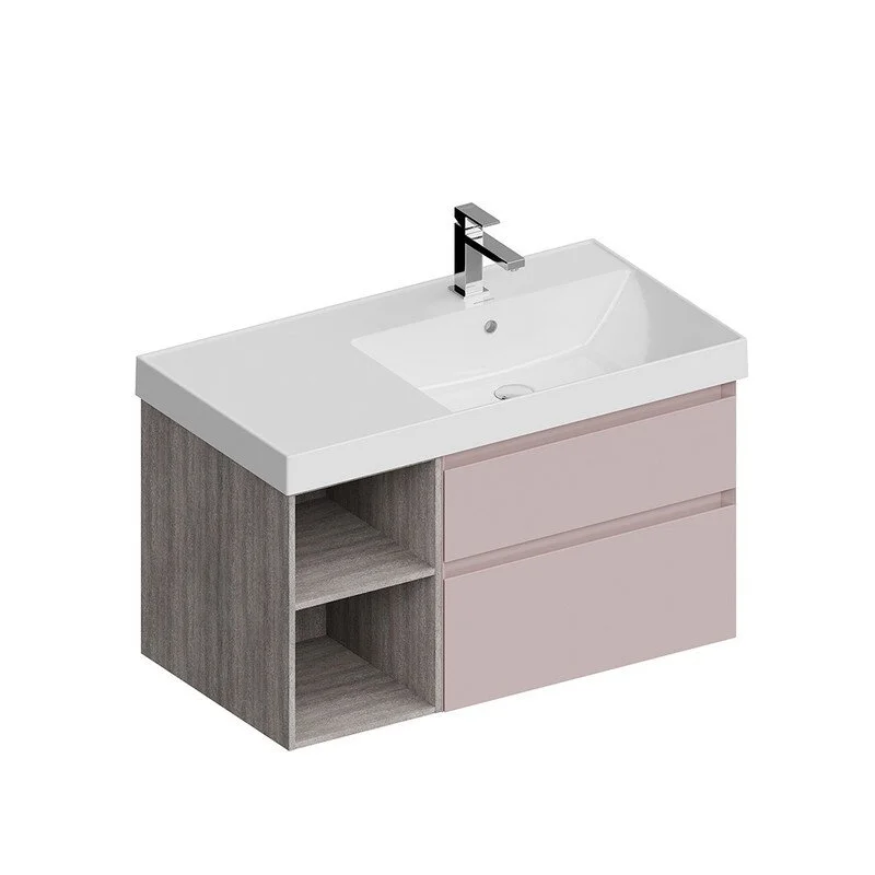 Тумба под раковину Kerama Marazzi Cubo CUB.90Lh\MAL розовый